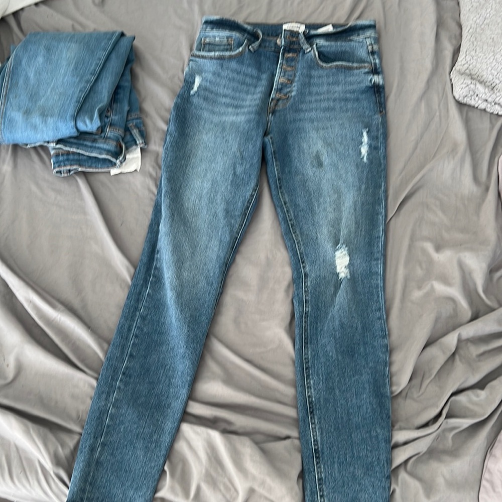 Dark blue jeans